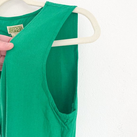 Vintage Esprit Essentials Sleeveless Green Blouse, Womens Small - Picture 7 of 10
